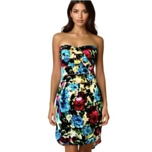 Sandro Floral Strapless Dress
